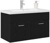vidaXL Badezimmerschrank Schwarz Eichen-Optik 80 x 38,5 x 46 cm 3333139 Bild 3