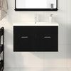 vidaXL Badezimmerschrank Schwarz Eichen-Optik 80 x 38,5 x 46 cm 3333139 Bild 4