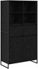 vidaXL Sideboard 2 pcs Schwarz Eichen-Optik 81 x 36 x 150.5 cm 3403034 Bild 2