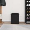 vidaXL Sitzbank mit Stauraum Schwarz Eichen-Optik 42 x 42 x 45 cm 862982 Bild 4