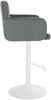 CLP 2er Set Barhocker Los Angeles Samtbezug höhenverstellbar drehbar bis 150 kg,grau weiß Bild 5