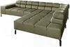 KAWOLA Sofa NELSON Ecksofa Leder olivgrün Recamiere rechts 72 x 216 x 321 cm Bild 3
