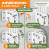 KESSER® Balkonfächer klappbar mit Wandhalterung | 140x140cm | Sichtschutz Balkon Windschutz | Balkonsichtschutz | Seitenmarkise | witterungsbeständig | inkl. Montagematerial | Hellgrau Bild 3