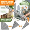 KESSER® Balkonfächer klappbar mit Wandhalterung | 140x140cm | Sichtschutz Balkon Windschutz | Balkonsichtschutz | Seitenmarkise | witterungsbeständig | inkl. Montagematerial | Hellgrau Bild 5