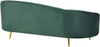Beliani 'SAVAR' 3-Sitzer Sofa Samtstoff smaragdgrün gold Bild 5