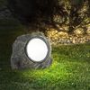 10x LED Solarleuchte Stein grau, Außendeko Bild 3