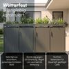STEELSØN 'Thoria' Mülltonnenbox 4er je 240 Liter, anthrazit, Mülltonnenverkleidung aus Stahl, wetterfest, 125x80x268 cm, Müllbox mit Pflanzendach für 4 Tonnen Bild 4