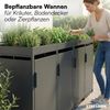 STEELSØN 'Thoria' Mülltonnenbox 4er je 240 Liter, anthrazit, Mülltonnenverkleidung aus Stahl, wetterfest, 125x80x268 cm, Müllbox mit Pflanzendach für 4 Tonnen Bild 5