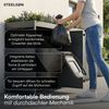 STEELSØN 'Thoria' Mülltonnenbox 4er je 240 Liter, anthrazit, Mülltonnenverkleidung aus Stahl, wetterfest, 125x80x268 cm, Müllbox mit Pflanzendach für 4 Tonnen Bild 3