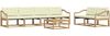 vidaXL Outdoor-Sofagarnitur 7 pcs Weiß und Creme 79 x 79 x 37 cm 3388452 Bild 2