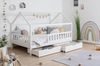 Ticaa Hausbett Kay mit Rausfallschutz und Schubkasten aus Kiefer, Kinderbett 120x200, inkl. Dach, mit Rollrost Bild 2