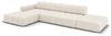 Micadoni Ecksofa Jennifer 5-Sitzer Links Samt Helles Beige Bild 3