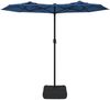 vidaXL Doppel-Sonnenschirm mit LED-Leuchten Azurblau 316x145 cm 362976 Bild 4