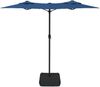 vidaXL Doppel-Sonnenschirm mit LED-Leuchten Azurblau 316x145 cm 362976 Bild 5