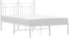 vidaXL Bettgestell mit Kopfteil Metall Weiß 120x200 cm 374386 Bild 2