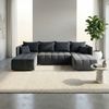 Wohnero24 NESSA U Ecksofa 292x152 cm mit Schlaffunktion 280x140 & Bettkasten – XXL Wohnlandschaft Dunkelgrau Bild 2