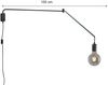 wandleuchte Line 5,5 x 25 x 150 cm 1 x E27 Stahl 10W schwarz Bild 3