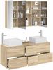 vidaXL Badezimmermöbel-Set 4 pcs Sonoma-Eiche Ingenieurholz und Glas 3406785 Bild 3