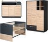 roba Kinderzimmerset 'Lenn' 3-teilig - Bett 70 x 140 - Kleiderschrank 3-türig - Anthrazit / Artisan Eiche Bild 1