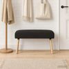 vidaXL Bank Uni Schwarz 80 x 40 x 46 cm Bouclé 42038409 Bild 3