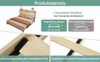 Polsterbett 140×200 cm mit LED-Kopfteilregal und Matratze, Eichefarben/Beige Bild 4