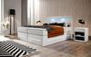 Boxspringbett Sevilla mit LED und Stauraum 140x200 Weiß H4 (100kg+) Bild 4