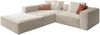 KAWOLA Sofa CARMO Ecksofa Stoff weiß mit Hocker Recamiere links 68 x 191 x 306 cm Bild 3