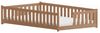 Kids Collective Kinderbett Bodenbett mit Rausfallschutz & Lattenrost Montessori Betten Kinder (Verfügbare Größen: 80 x 160, 80 x 180, 90 x 190, 90 x 200, 120 x 200, 140 x 200 cm), Jugendbett Einzelbett Kiefer Zimt 120x200 cm Bild 2