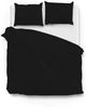 Zo! Home Mako-Satin Bettwäsche 155x220 cm Satinado uni Night Black schwarz Bild 2
