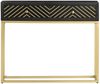 vidaXL Konsolentisch Schwarz und Golden 90x30x75 cm Mango Massivholz 286518 Bild 2