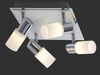 LED Deckenstrahler CLAPTON 4-flammig, Silber mit Glasschirmen, Breite 31cm Bild 3