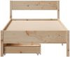 vidaXL Massivholzbett ohne Matratze 75x190 cm Kiefernholz 3301773 Bild 4