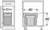 HAILO 3666111 TANDEM Abfallsorter 31 (24+7) Liter ab 30 cm Schrankbreite / Abfalltrennsystem Bild 2