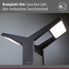 Paulmann 94861 LED Pollerleuchte Juntea 2-flammig Anthrazit dimmbar IP44 3000K Bild 3