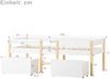 Halbhohes Kinderbett 97 x 198 x 77 cm mit Schubladen und Rausfallschutz aus Kiefer-Massivholz Bild 2