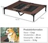 PawHut Tierbett Schlafplatz, Hundesofa, Katzenbett, Oxford-Gewebe, Texteline-Netz, für Garten, Balkon, Kaffee-Braun Bild 3