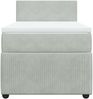 vidaXL Boxspringbett mit Matratze Hellgrau 90x190 cm Samt 3287608 Bild 4
