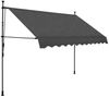 vidaXL Einziehbare Markise Handbetrieben mit LED 300 cm Anthrazit 145866 Bild 2