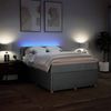vidaXL Boxspringbett mit Matratze Hellgrau 160x200 cm Stoff 3289807 Bild 5