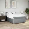 vidaXL Boxspringbett mit Matratze Hellgrau 160x200 cm Stoff 3289807 Bild 4