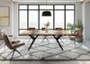 Esstisch Mango 220x100x76 natur lackiert / Epoxid schwarz, Sterngestell anthrazit matt EPOXY Bild 3