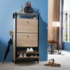 Schuhregal - Industrial Holz hell, Eiche Sonoma, 61 cm Bild 2