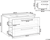 Wandmontierter Waschbeckenunterschrank mit Waschbecken TARIJA Hellbraun Bild 2