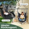 KESSER® Hängesessel mit 2 Kissen, mit Getränkehalter & Bücherfach, bis 150 kg, Anthrazit Bild 5