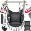 KESSER® Hängesessel mit 2 Kissen, mit Getränkehalter & Bücherfach, bis 150 kg, Anthrazit Bild 1
