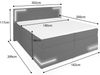 wonello Boxspringbett Arizona, mit LED Beleuchtung und Topper, wahlweise mit Bettkasten Bild 2