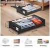 BlingBin Aufbewahrungsbox 2 Stück Unterbett Aufbewahrungsbox Unterbettkommode mit Rollen (1er Set, 1 St, 78,1 × 43,2 × 16,5 cm), Bettkasten Organizer für Kleidung Schuhe Decken Bettwäsche Bild 2