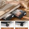 BlingBin Aufbewahrungsbox 2 Stück Unterbett Aufbewahrungsbox Unterbettkommode mit Rollen (1er Set, 1 St, 78,1 × 43,2 × 16,5 cm), Bettkasten Organizer für Kleidung Schuhe Decken Bettwäsche Bild 3