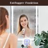 ZMH Beleuchteter Badezimmerspiegel – 50 x 70 cm, LED, Wandmontage, IP44, Touch-Schalter, Uhr, beschlagfrei, verstellbar Bild 4