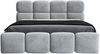 Polsterbett MONAKO 90x200 ohne Matratze mit Bettkasten und Lattenrost. Farbe: Silber 15 Bild 3